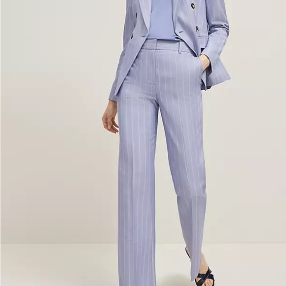 Ann Taylor Light Blue Pinstripe Pants - Picture 1 of 4